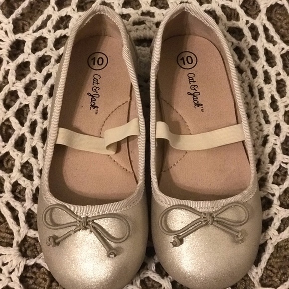 Cat & Jack Other - Girls Gold Flats